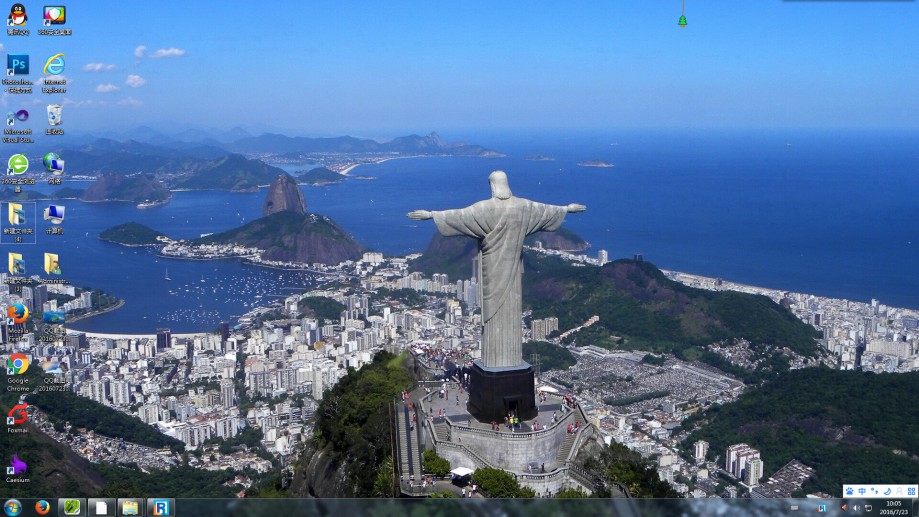 巴西基督像電腦桌面壁紙實景